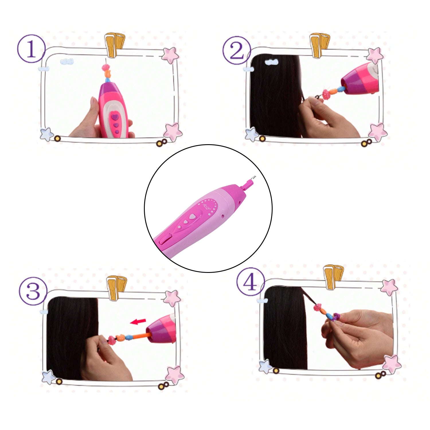 12672 Hair Styling Clasp Clips Twisting Stringing Beads Kit For Girls Portable Hair Braider Machinehairstyle Braid Kit Diy Hair Styling Tool With Comb Rubber Button Beads And Beads 12672 Hair Styling Clasp Clips Twisting Stringing Beads Kit For Girls Portable Hair Braider Machinehairstyle Braid Kit Diy Hair Styling Tool With Comb Rubber Button Beads And Beads